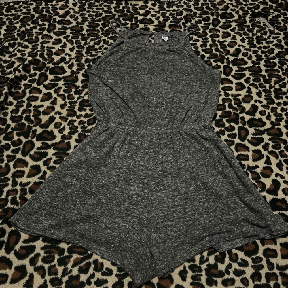 Gray Sleeveless Romper